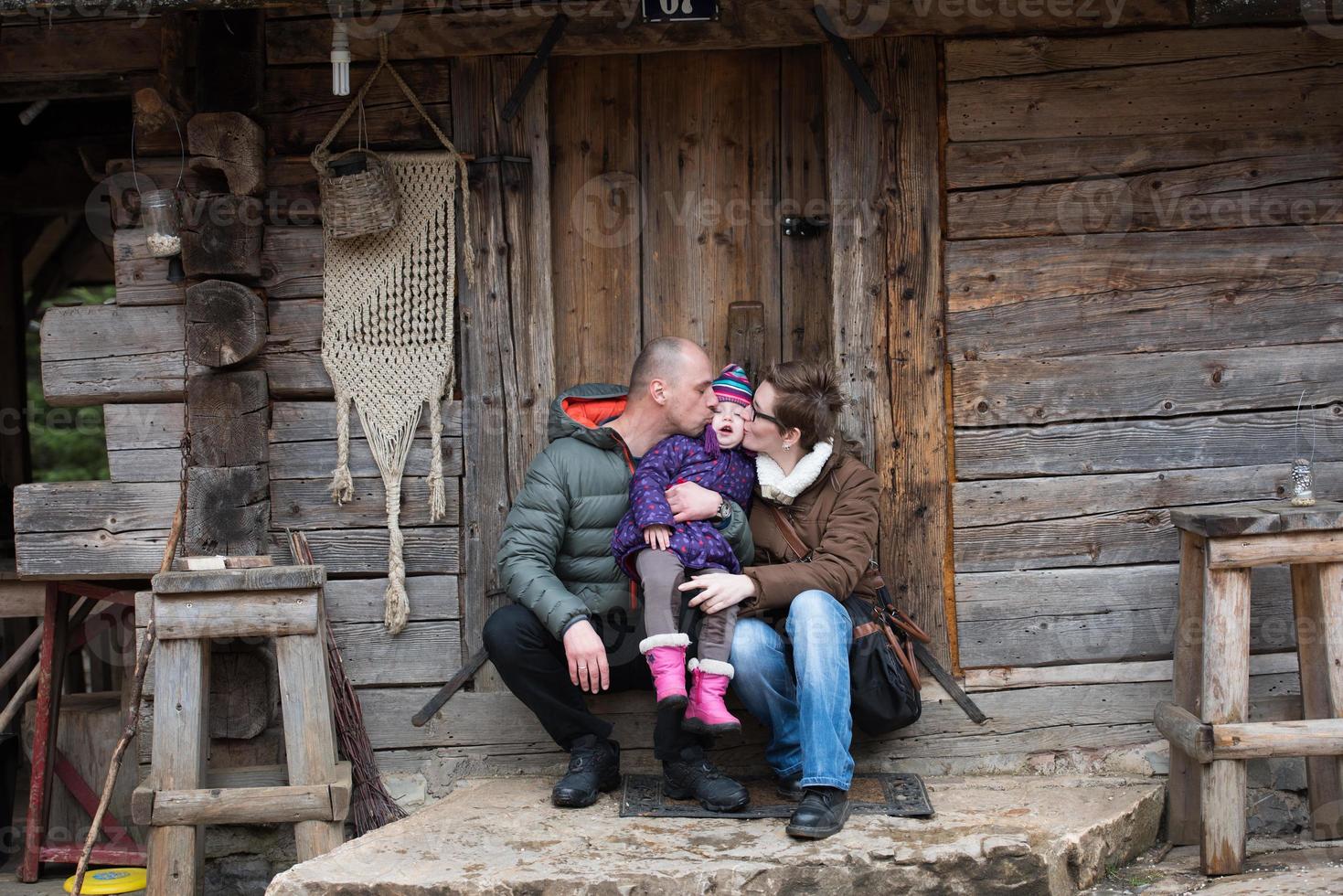 jong familie portret foto