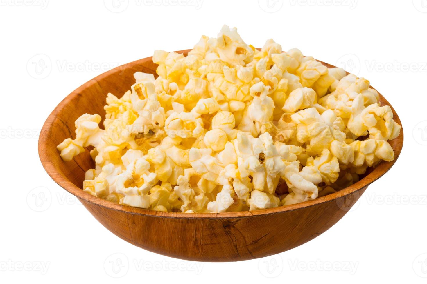 popcorn in een kom geïsoleerd Aan wit foto