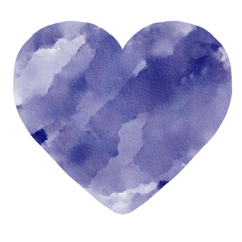 nevy blauw hart waterverf verf bekladden achtergrond foto