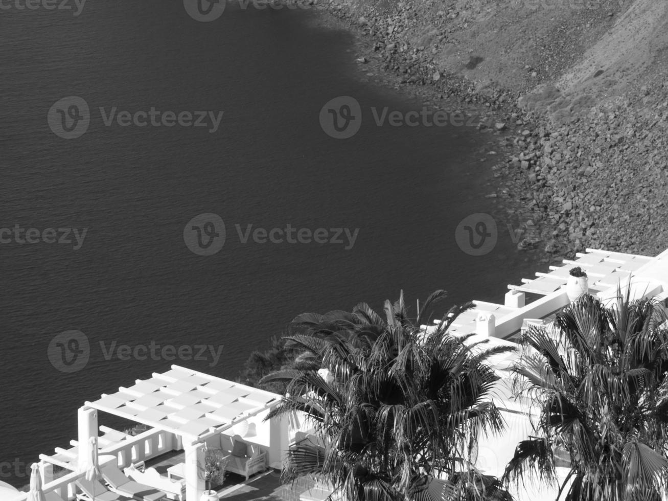 de eiland van Santorini foto