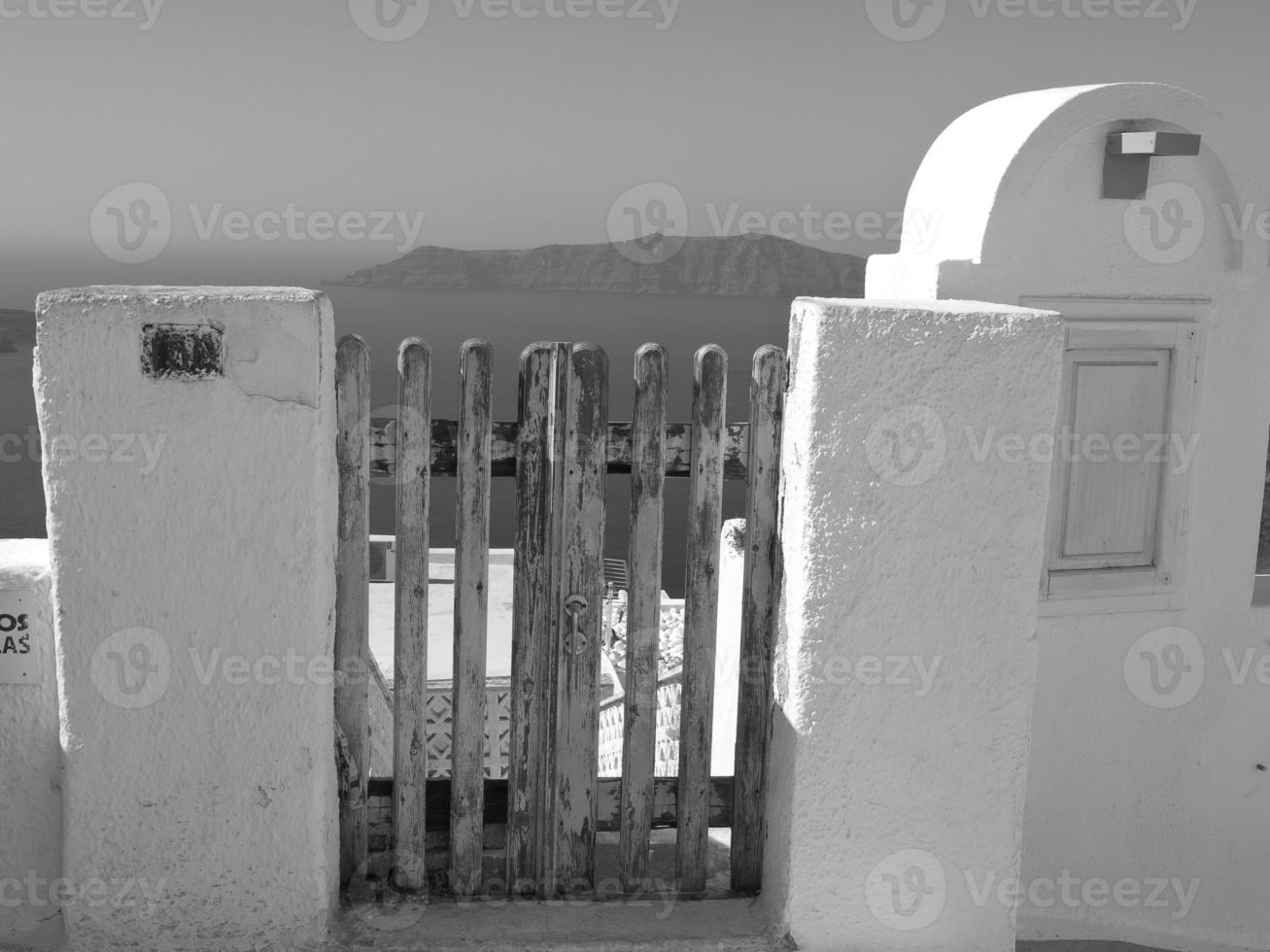 de eiland van Santorin foto