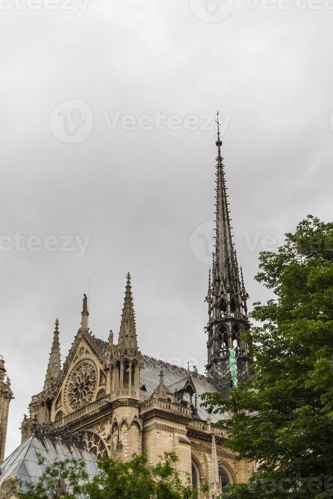 notre dame - parijs close-up uitzicht foto