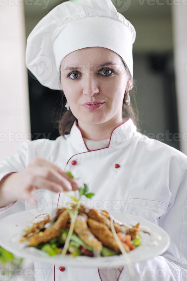 chef-kok maaltijd bereiden foto