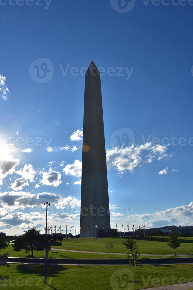 toneel- keer bekeken van Washington monument in Washington dc foto