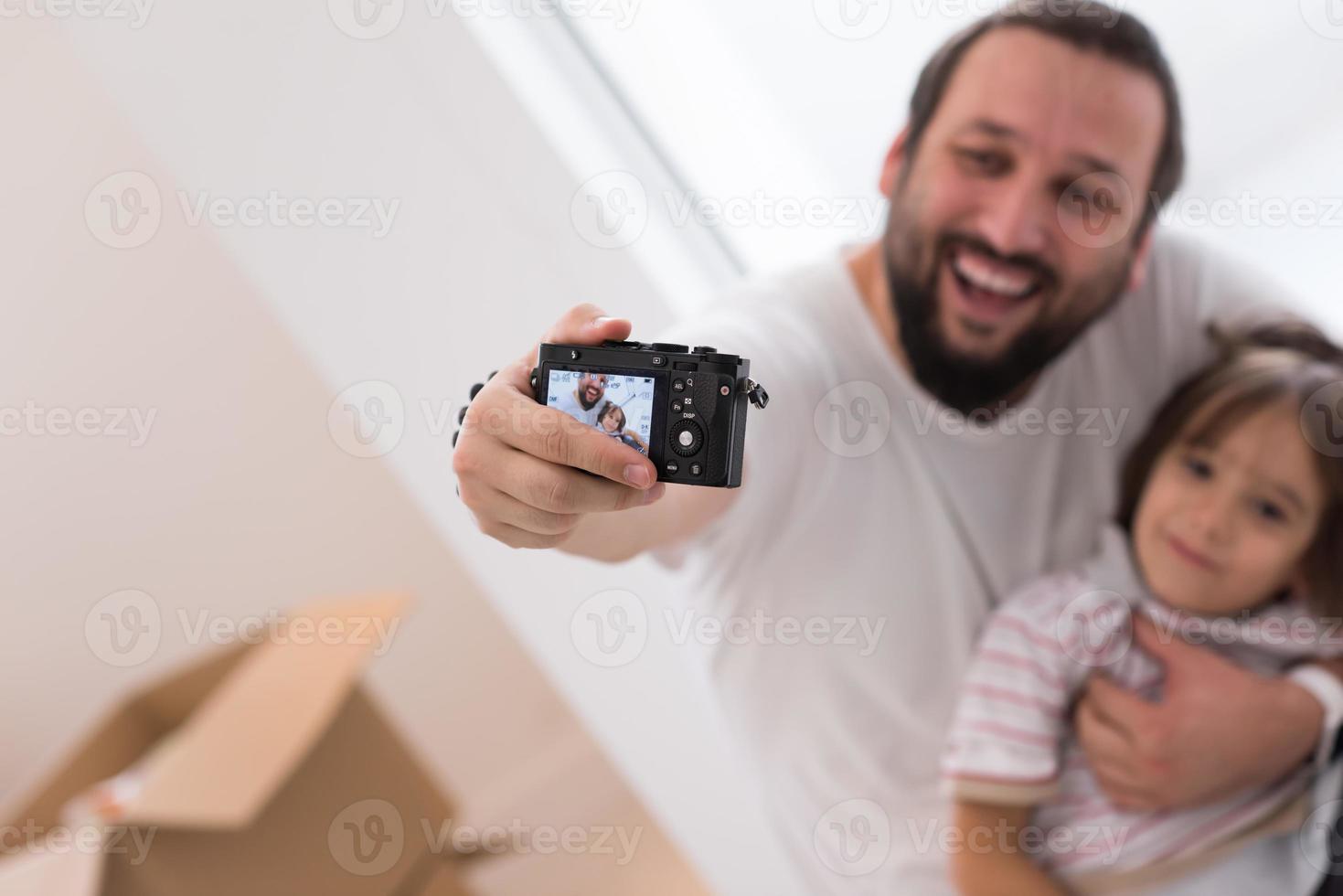 selfie vader en zoon foto