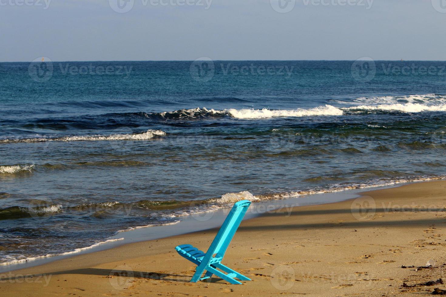 kust van de Middellandse Zee in Noord-Israël. foto