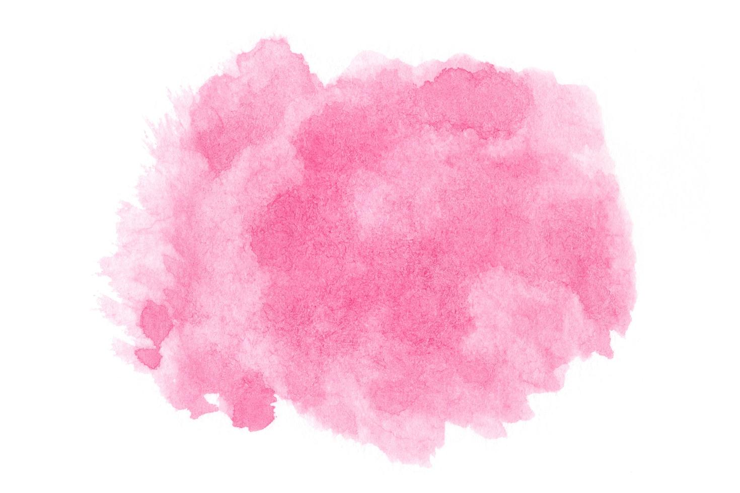 abstract roze waterverf Aan wit achtergrond.de kleur spatten Aan de papier.it is een hand- getrokken. foto