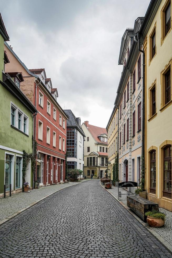 weimar, duitsland, 2014. typisch straat in weimar Duitsland foto