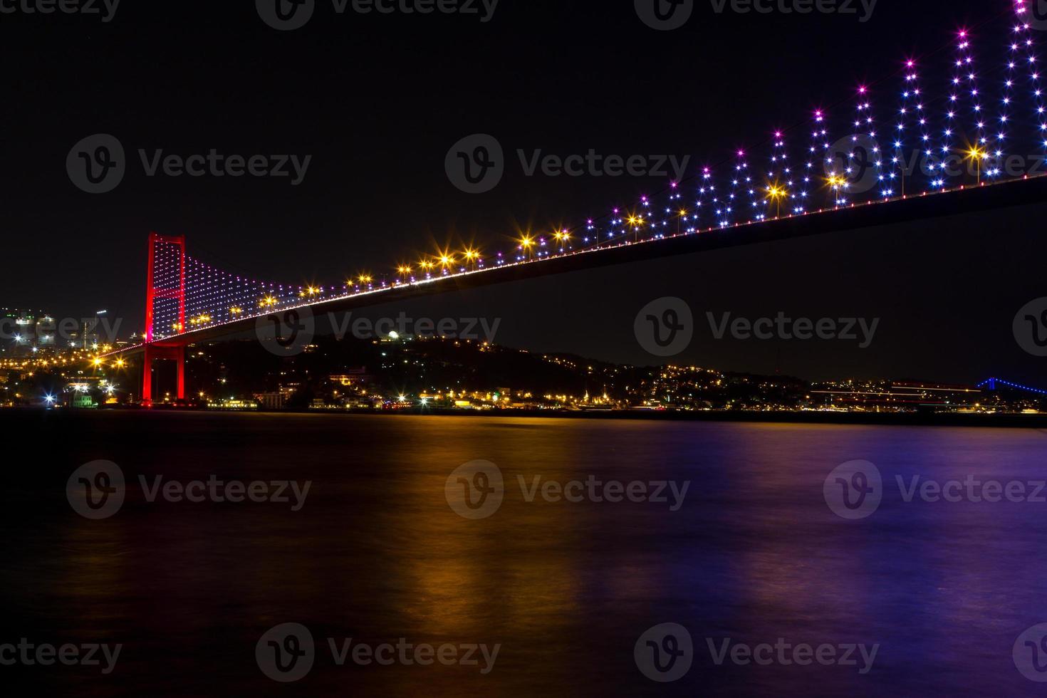 Bosporus brug van Istanbul, kalkoen foto