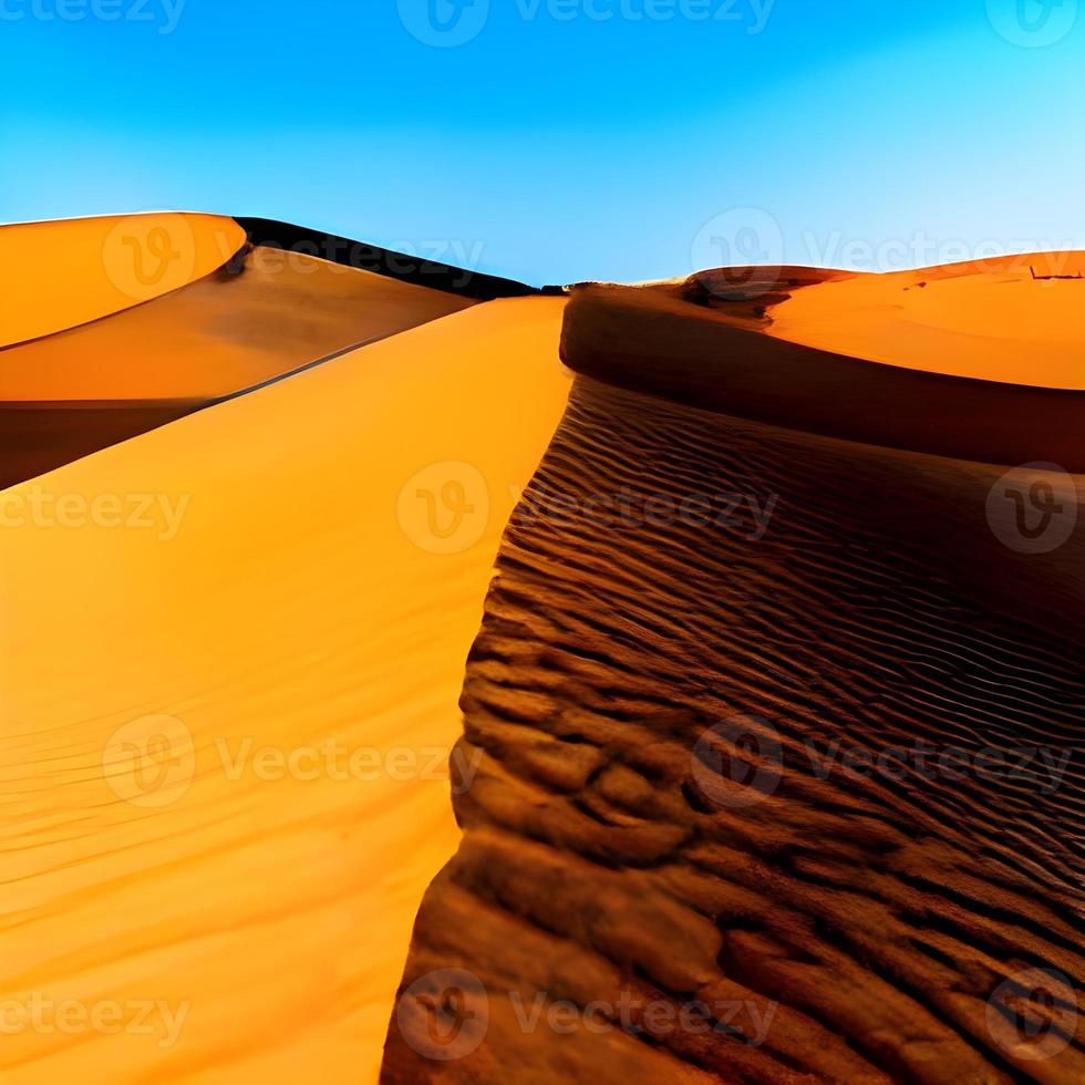 zand duinen in de Sahara woestijn foto