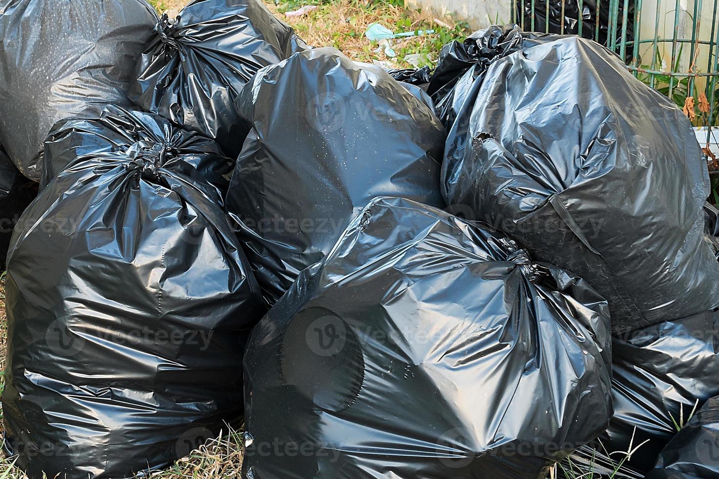 vuilnis zak vuilnis dumpen, prullenbak, prullenbak, afval, onzin, plastic Tassen stapel foto