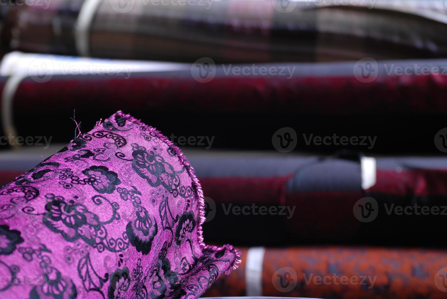 Purper kleding stof detailopname foto