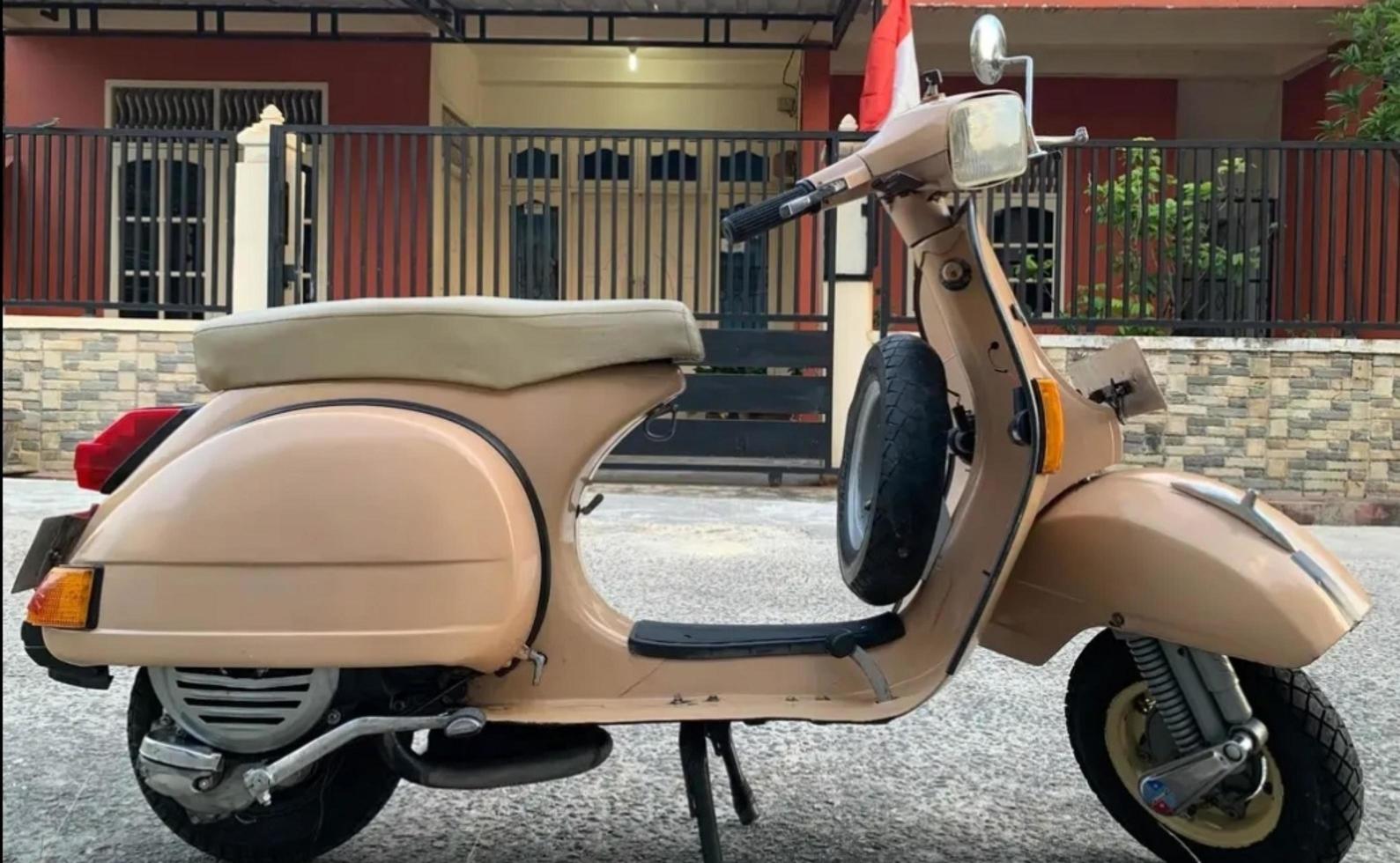 detailopname foto van vespa klassiek