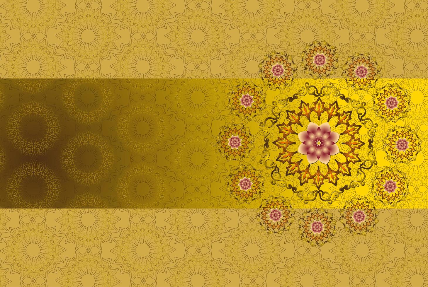 achtergrond met mandala ornament, ronde Indisch patroon, moslim patroon foto