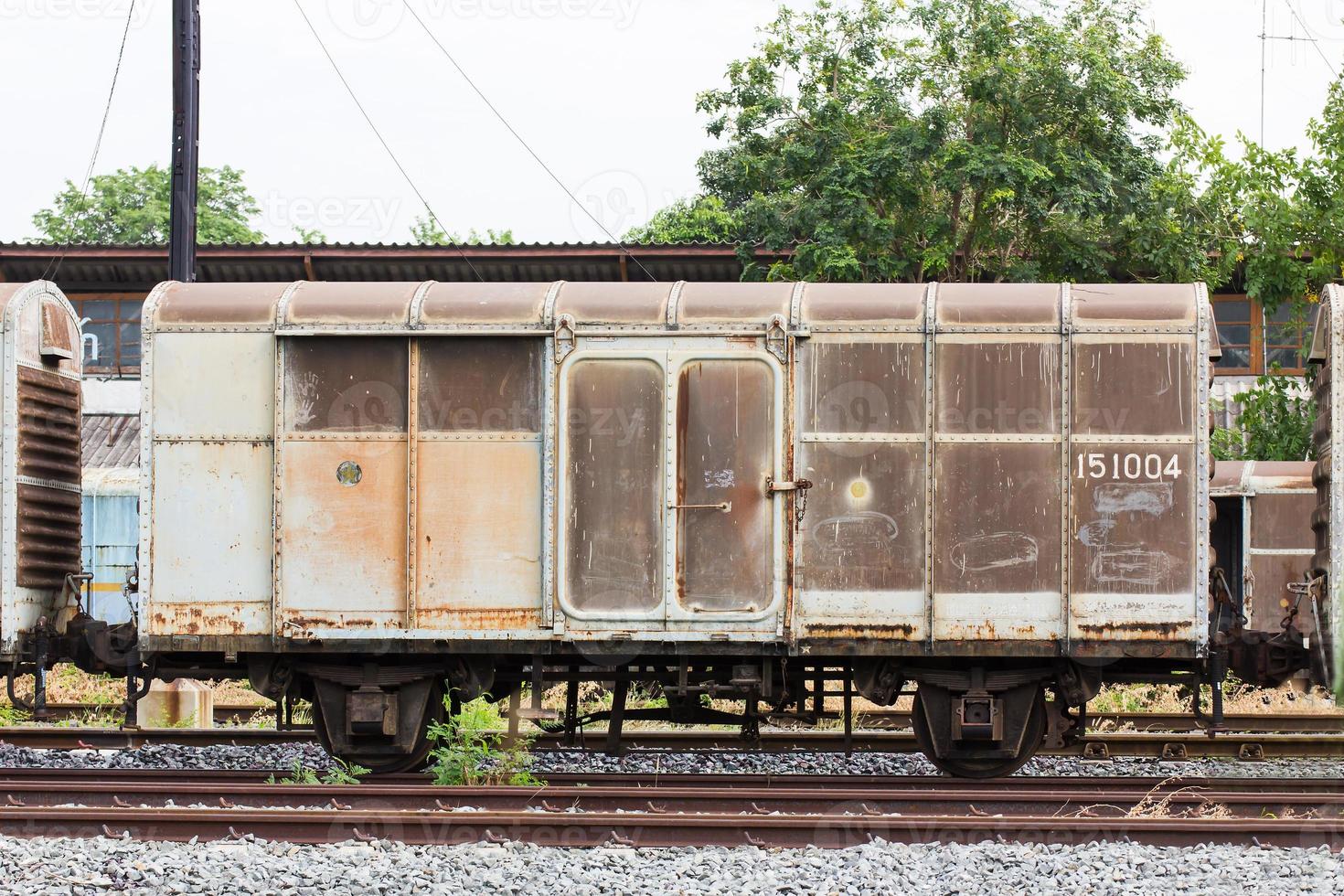 oud trein houder foto