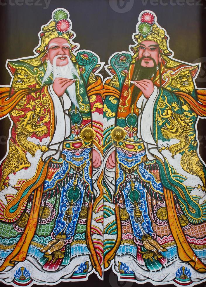 traditie Chinese schilderij twee keizer foto