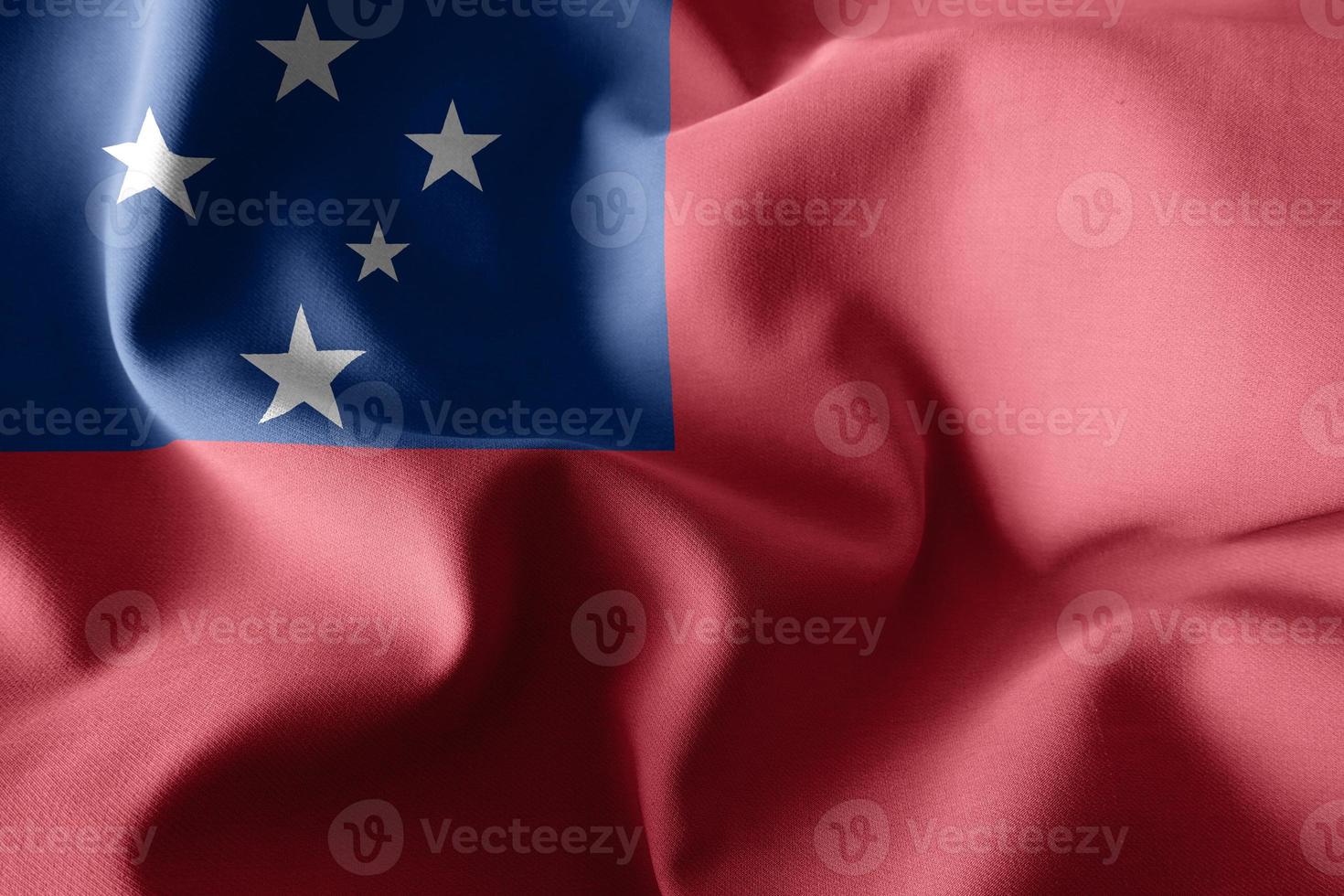 3d realistisch golvend zijde vlag van Samoa foto