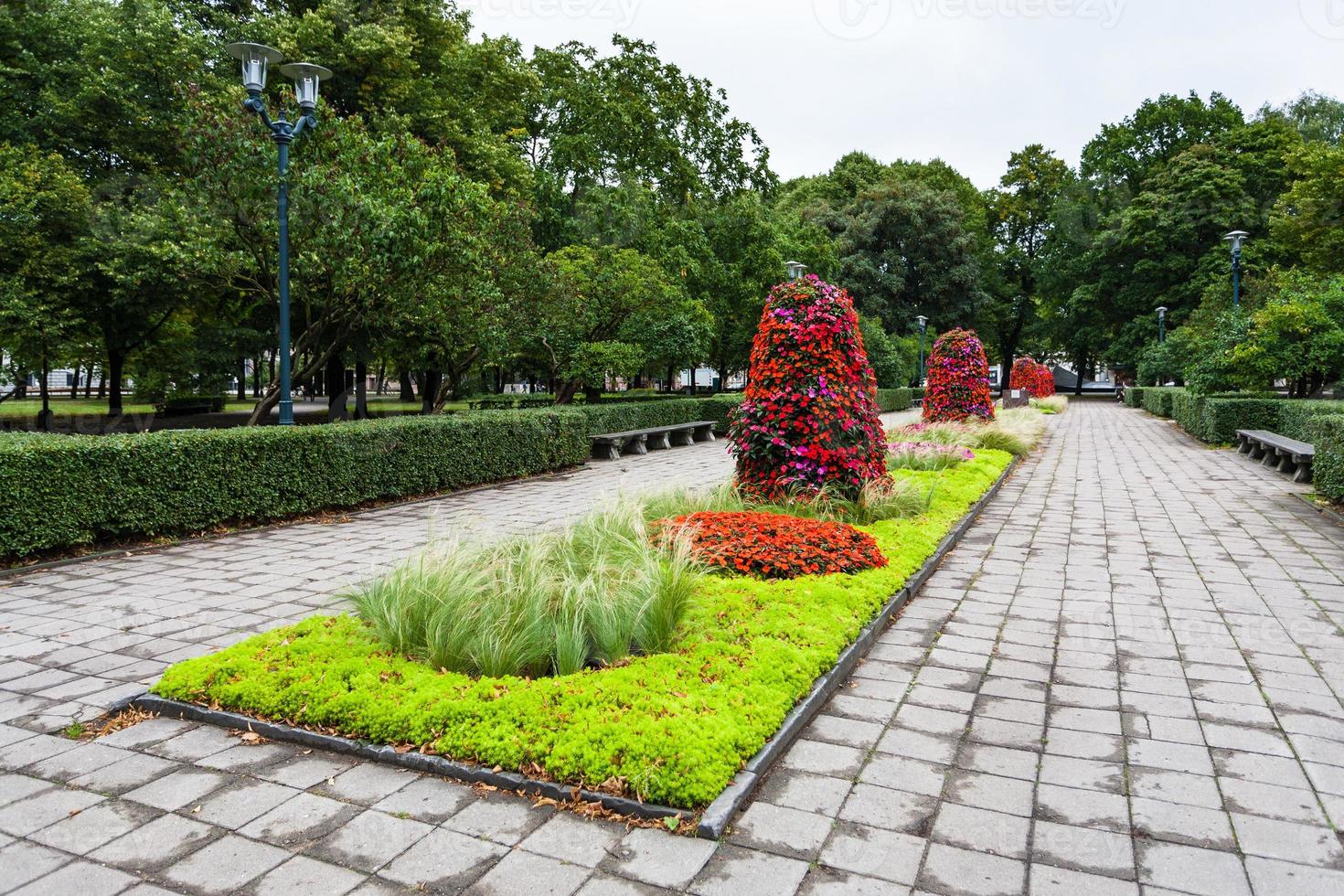 stedelijk esplanade park in centrum van Riga foto