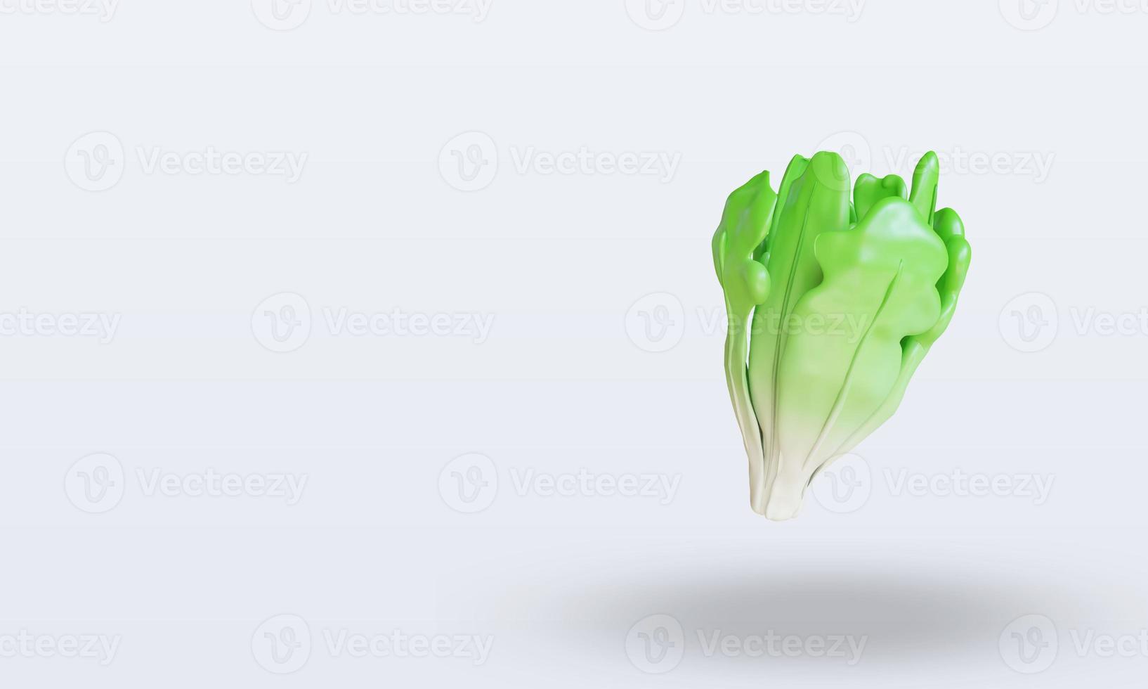 3d groente letuce renderen Rechtsaf visie foto