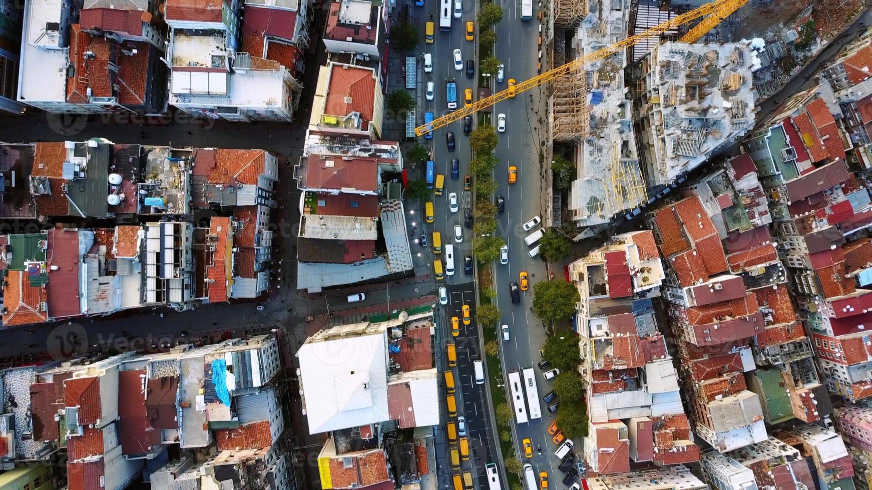 stadsgezicht Istanbul, kalkoen. foto van de vogelperspectief visie