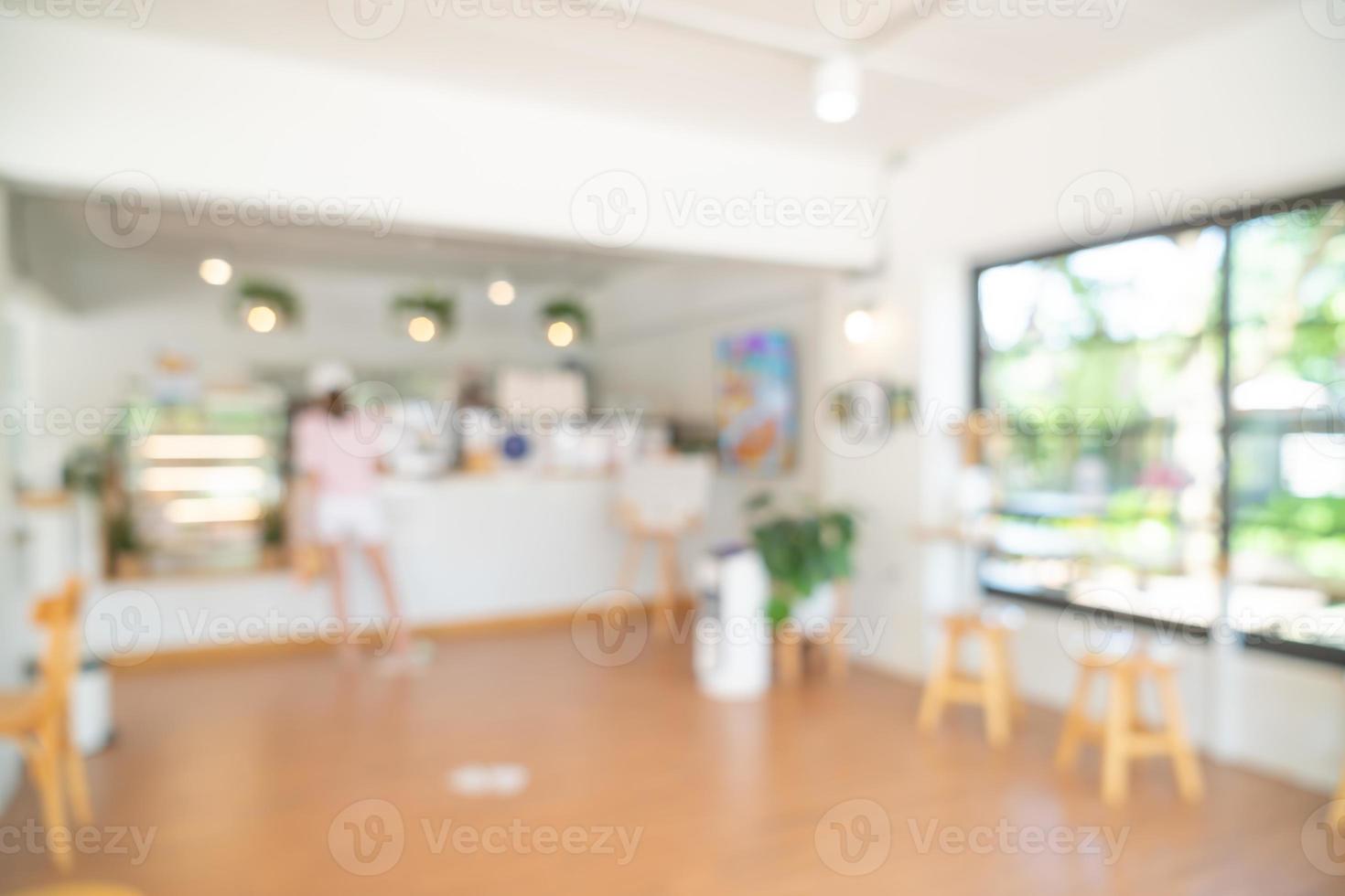 abstract vervagen coffeeshop voor achtergrond foto