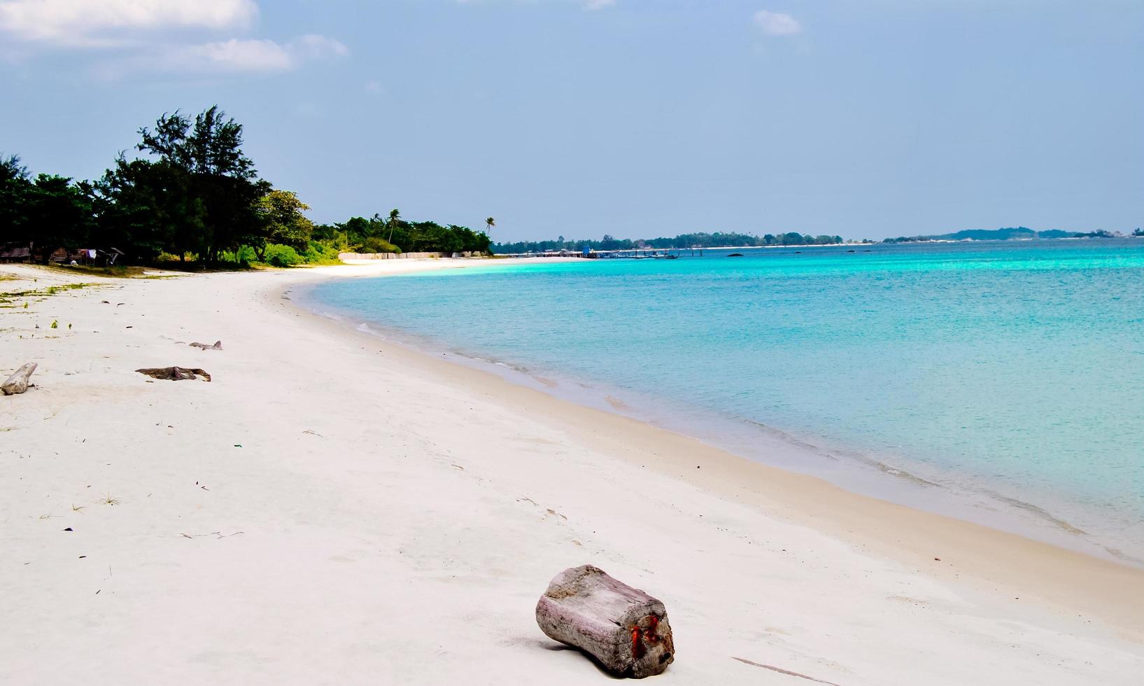 de schoonheid van tanjung tinggi strand, laskar pelangi, belitung, Indonesië foto