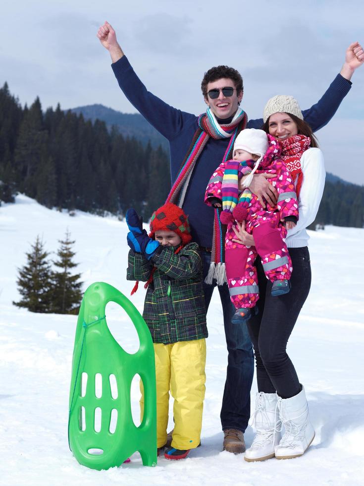 winter familie pret foto