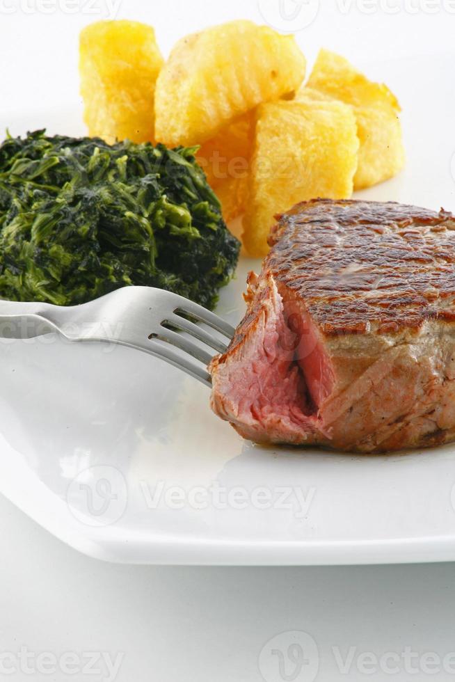 Italiaans voedsel steak foto