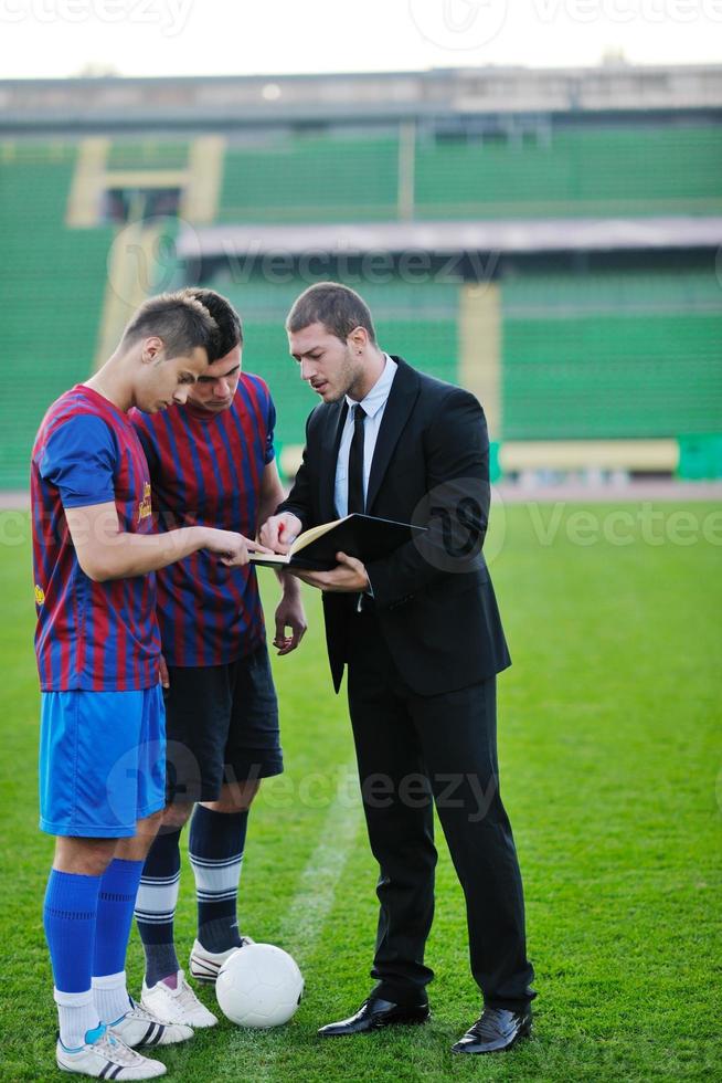 professioneel sport manager en trainer foto