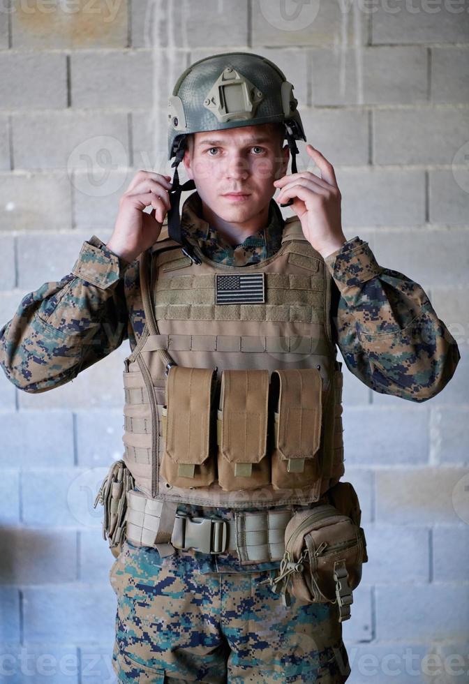 militair soldaatportret foto