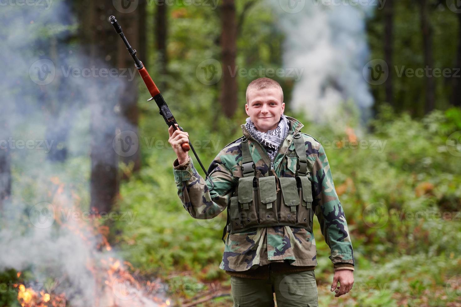 leger soldaten in veld- foto