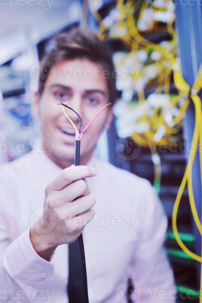 systeem mislukken situatie in netwerk server kamer foto