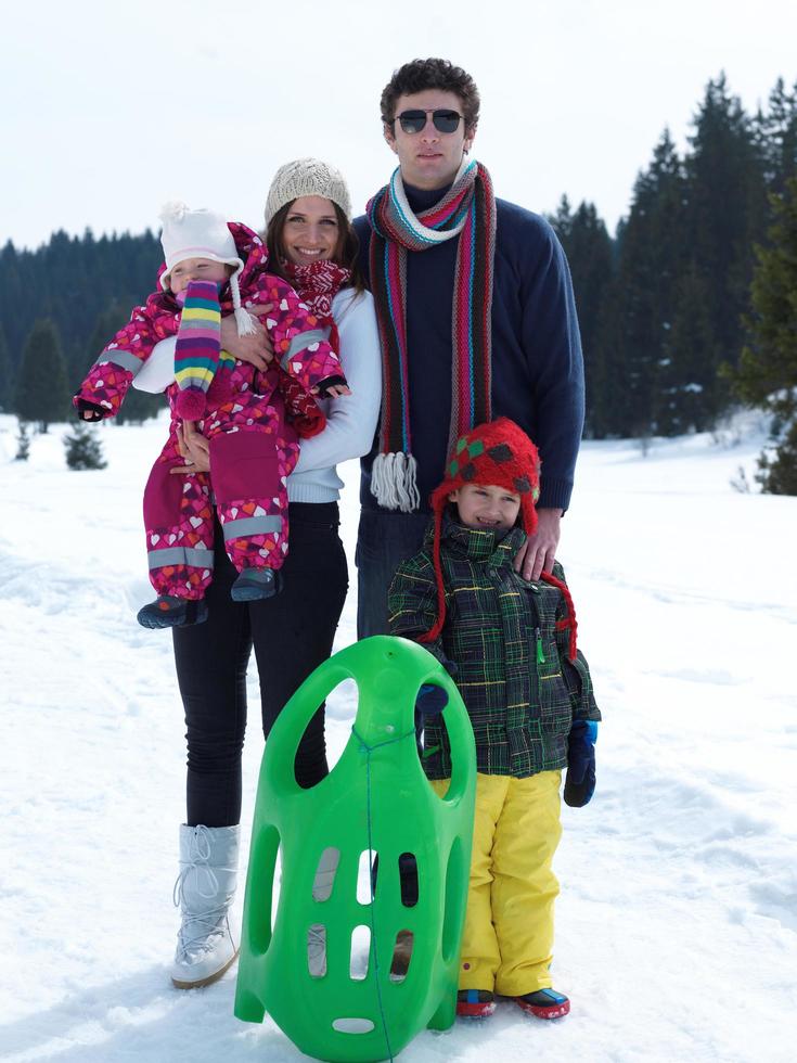 winter familie pret foto