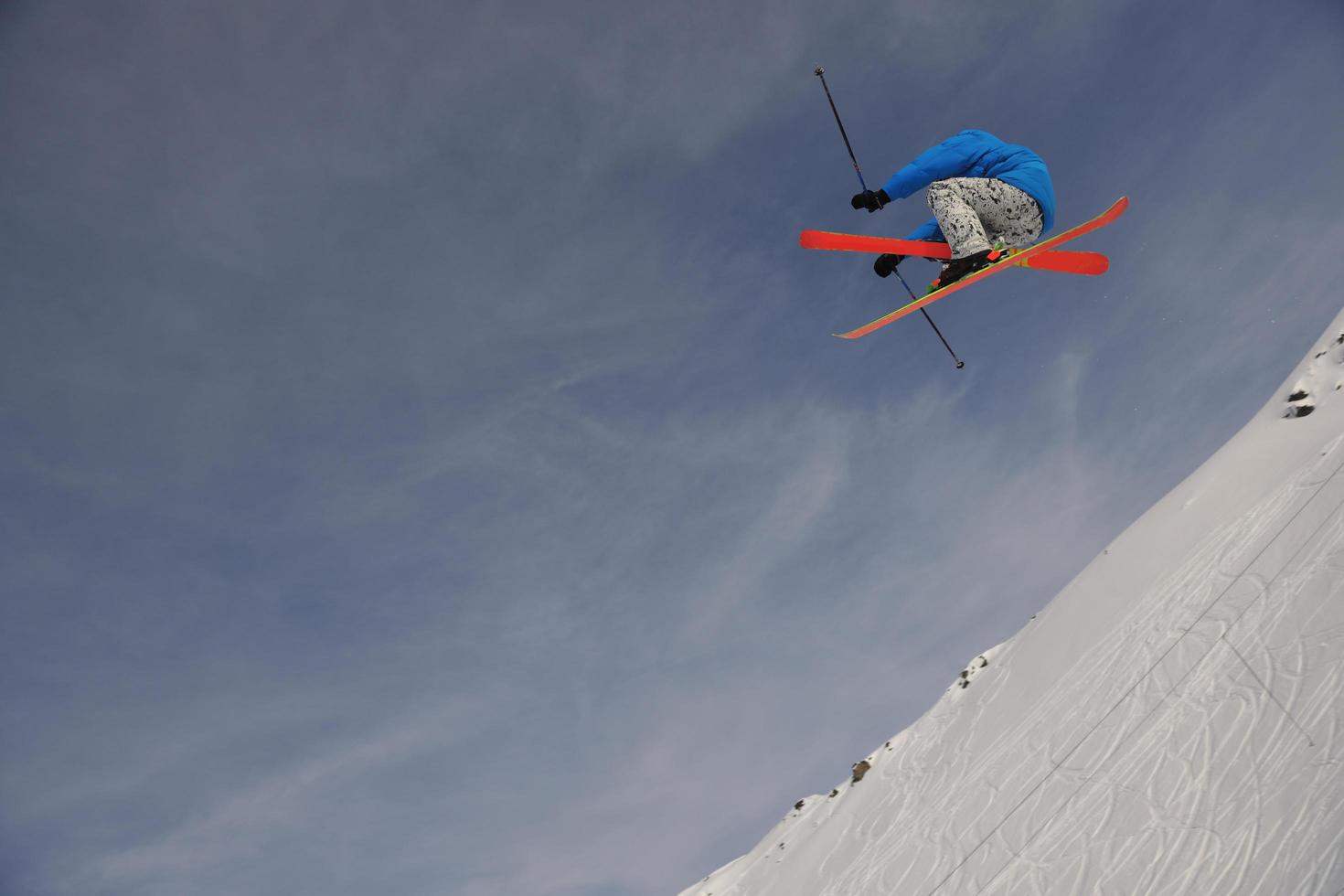 extreem vrije stijl ski springen foto