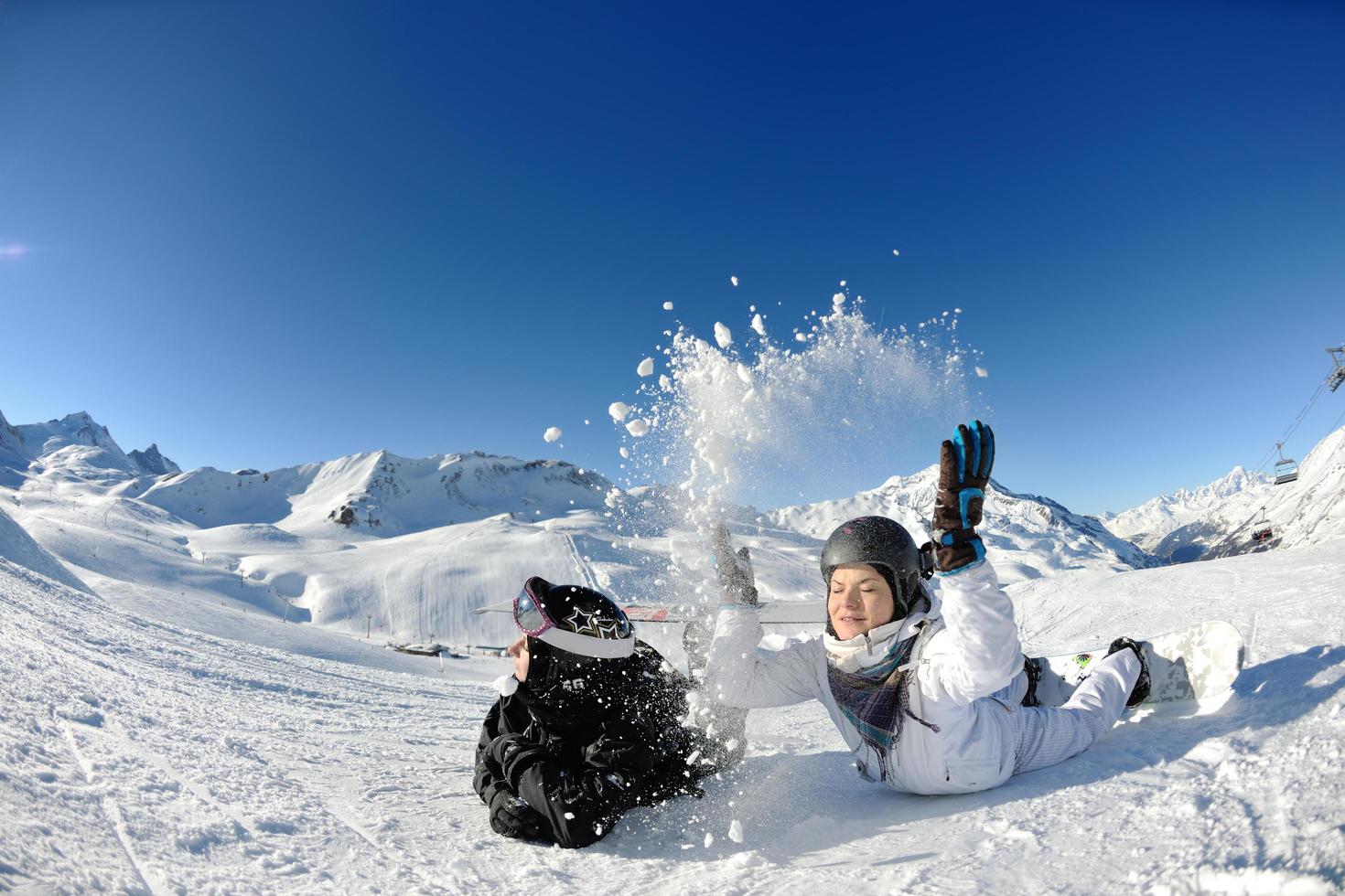 vreugde van winter seizoen foto