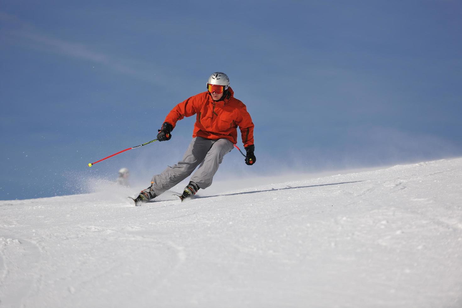 skiën op nu in het winterseizoen foto