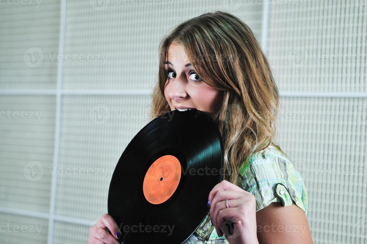 vrouw muziek- studio foto