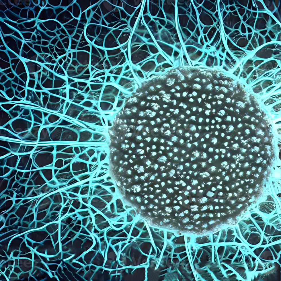 virus, bacteriën, schimmels medisch 3d achtergrond. ommicron, rhinovirus, hpv infectie, hiv, adenovirus, influenza ziekte virus cellen, antilichaam, bacteriofaag foto