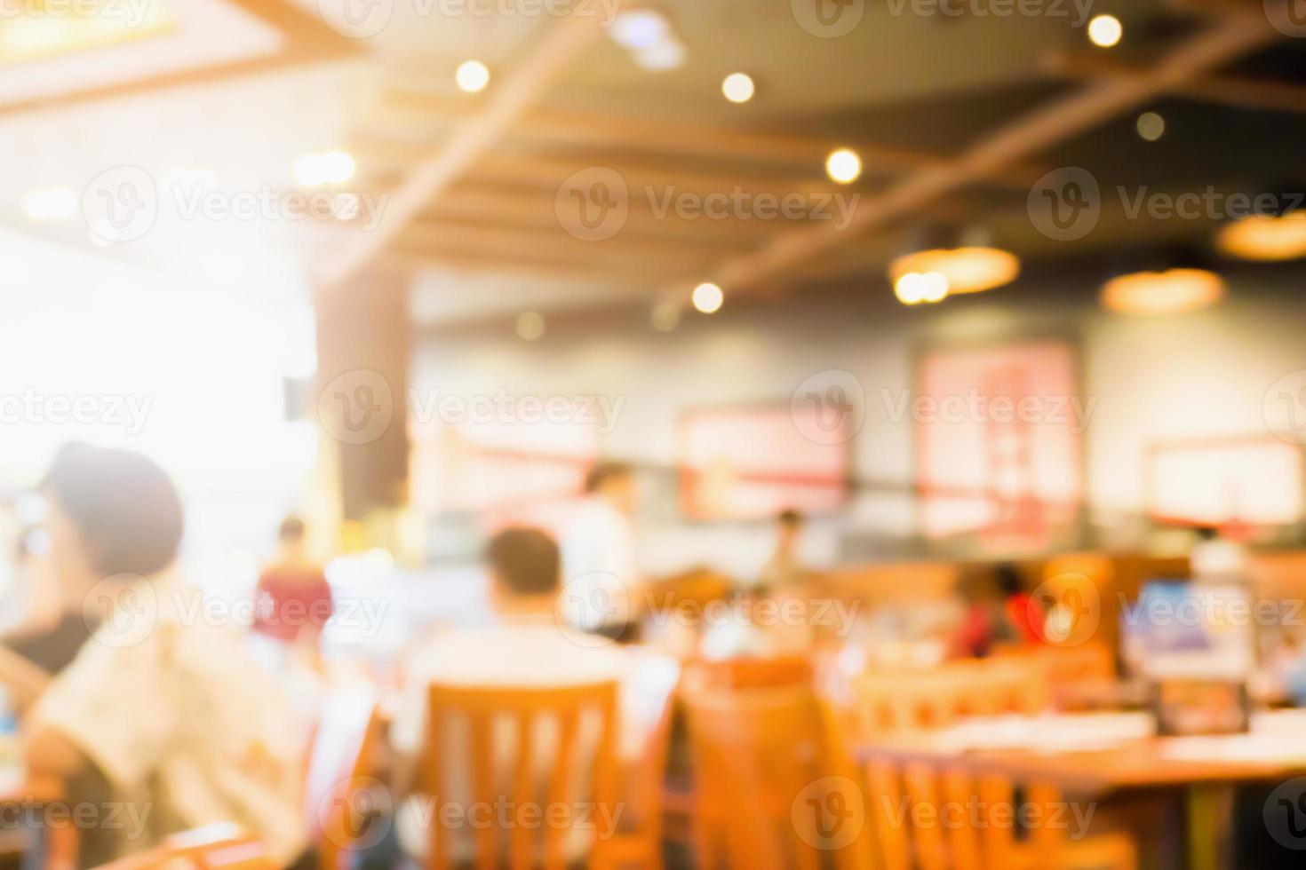 abstract café coffee shoop restaurant wazige achtergrond met bokeh licht foto