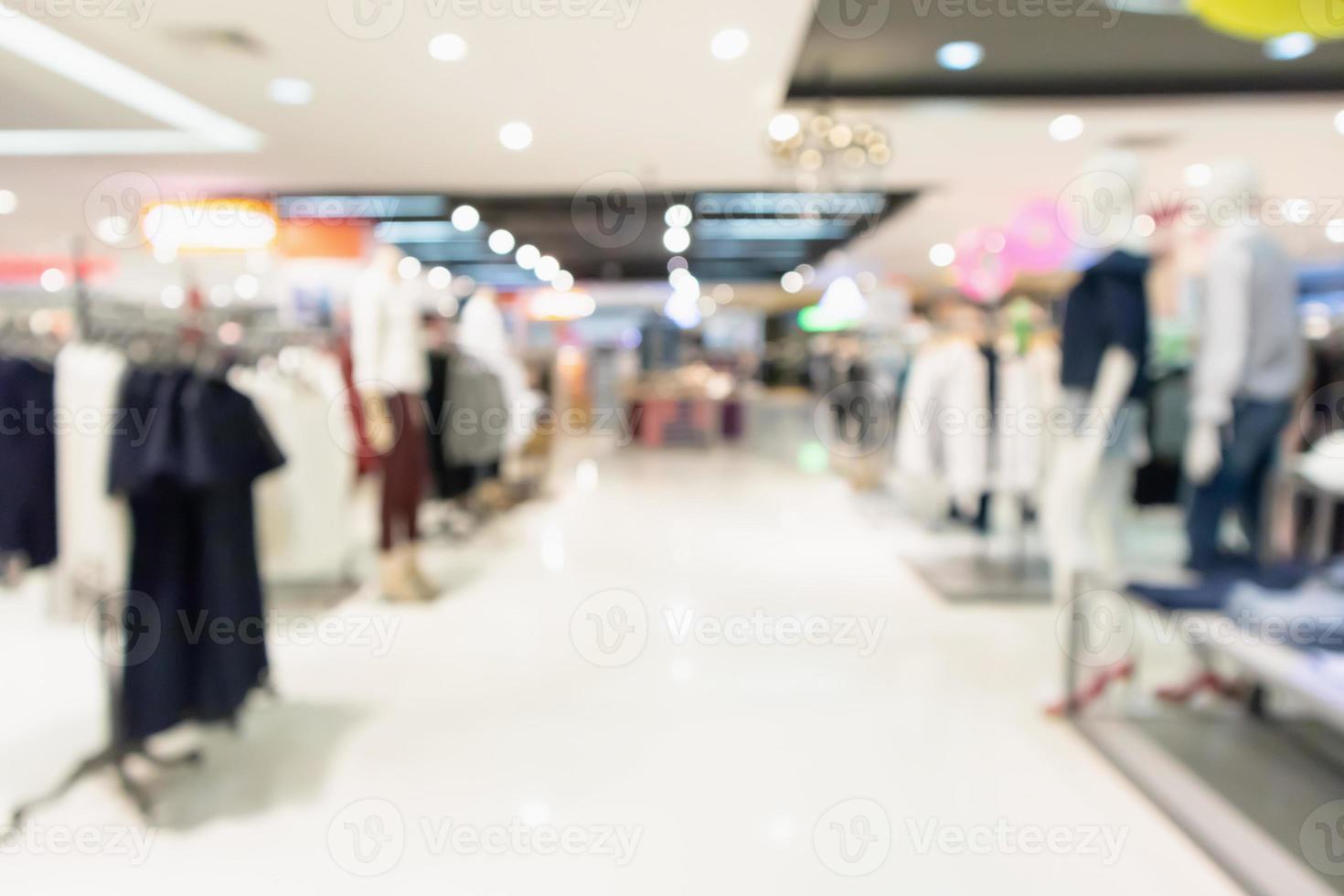 abstract vervagen kleding boetiek display interieur van winkelcentrum achtergrond foto