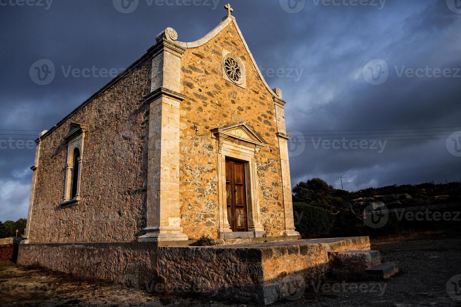 de Grieks orthodox kerk Aan de eiland van Kreta foto