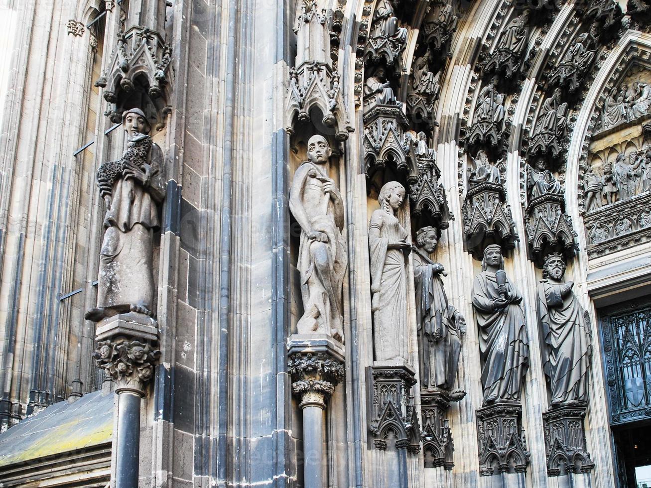 decor van portaal van Keulen kathedraal foto