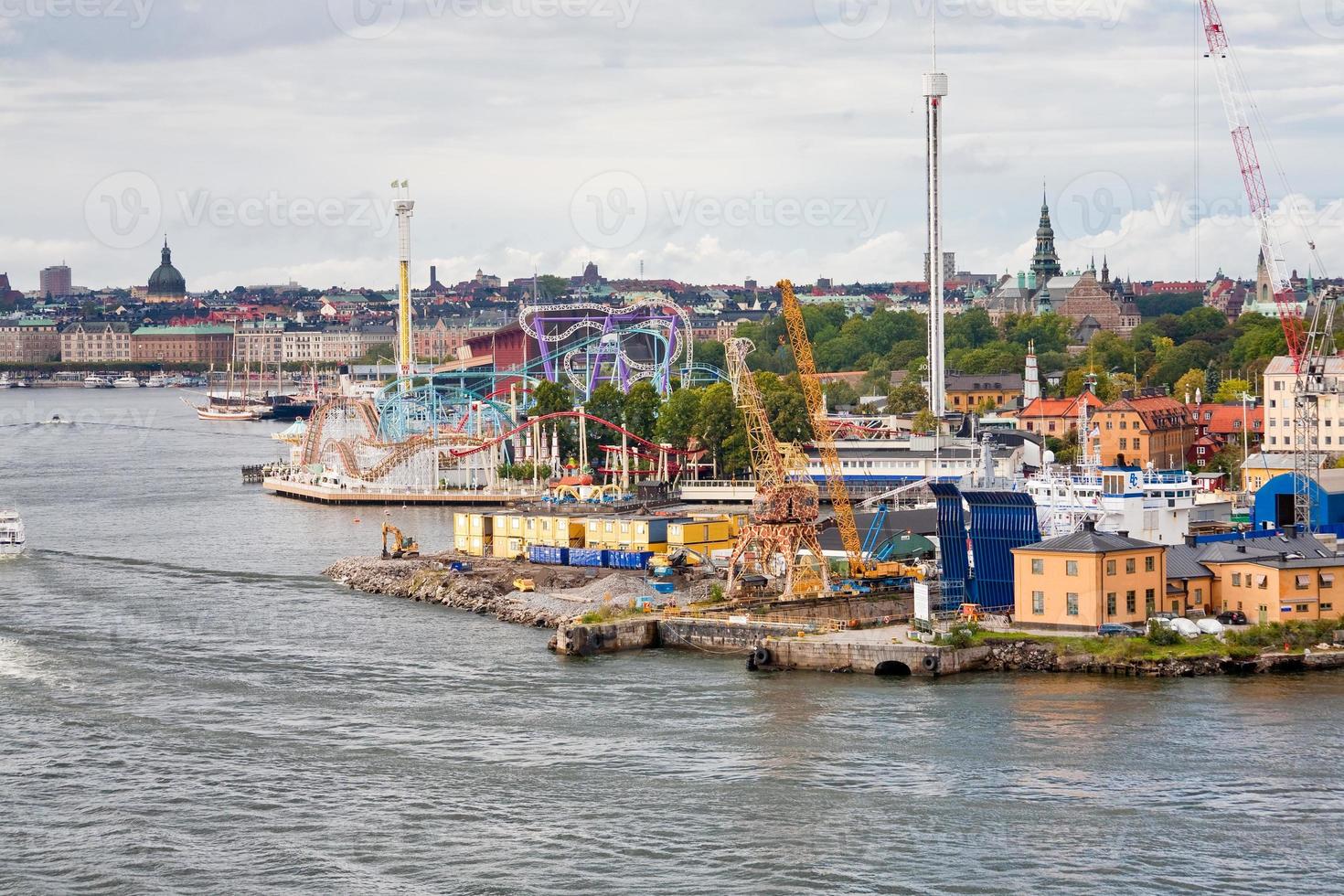 visie Aan tivoli grona lund en beckholmen eiland Stockholm, Zweden foto