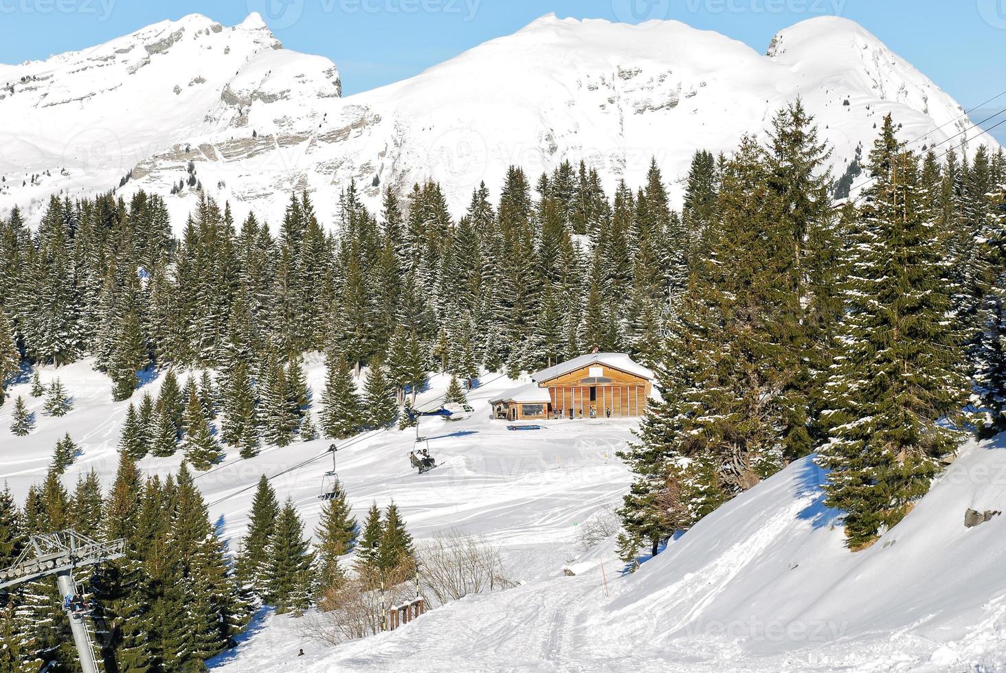 berg skiën Oppervlakte in poorten du soleil regio foto