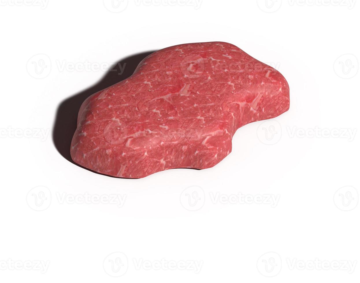 vers rundvlees steak dia's Aan wit achtergrond foto