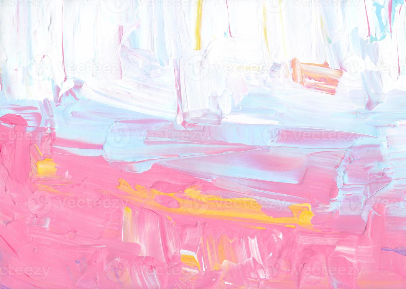 abstract pastel kleurrijk achtergrond. roze, geel, blauw, wit artistiek achtergrond. getextureerde borstel beroertes Aan papier. hedendaags olie schilderij foto