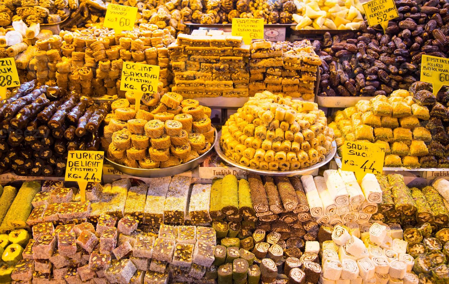 Turks snoepgoed in Istanbul foto