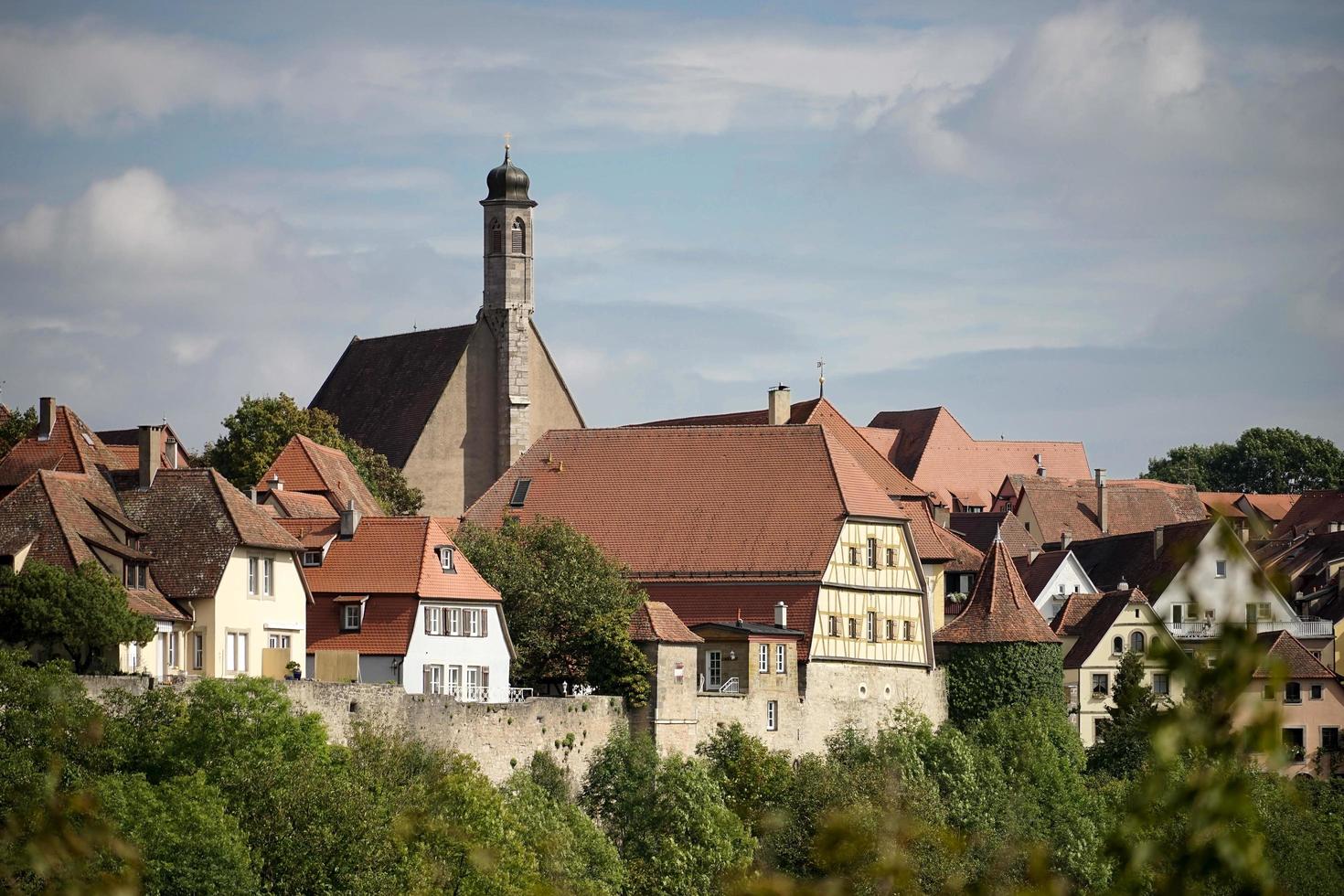 rottend, duitsland, 2014. visie over- de stad van Rothenburg foto