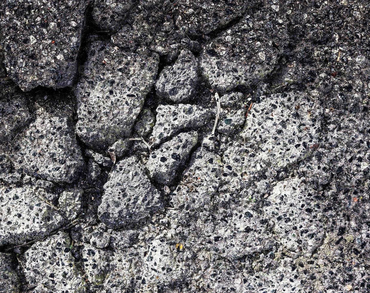 gedetailleerd visie Aan asfalt oppervlakken van verschillend straten en wegen met scheuren foto