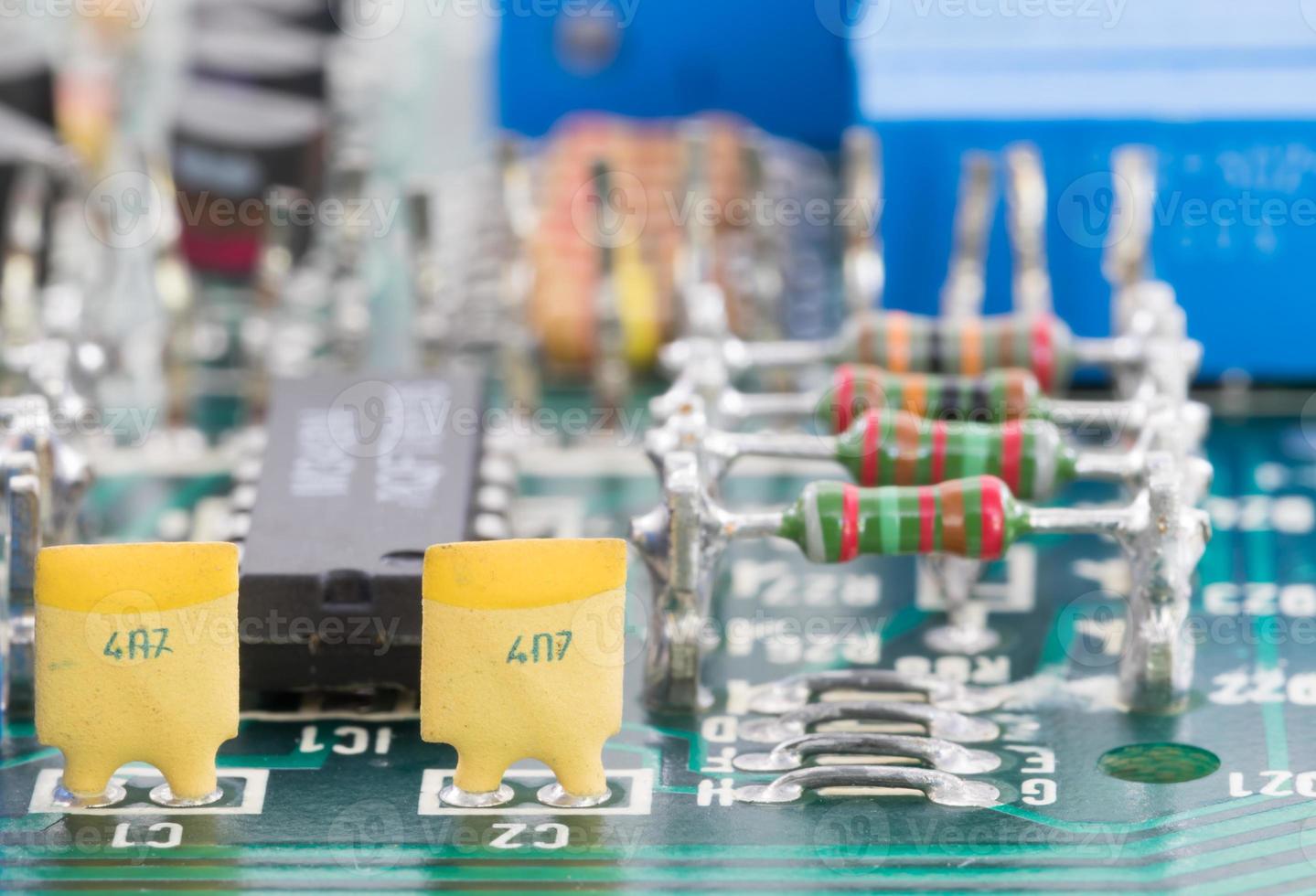 close-up elektronische hardware op de printplaat foto